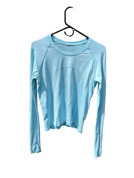 lululemon athletica Swiftly Tech 2.0 Race Length Long Sleeve Size 8 Blue Chill - Picture 4 of 13